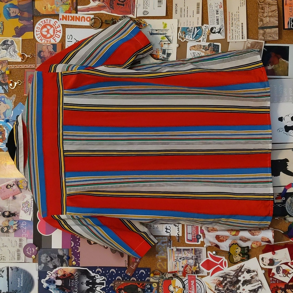 Vintage Striped Button-Up Blouse - Picture 6 of 8